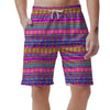 Colorful Neon Tribal Navajo Aztec Print Men's Shorts-grizzshop