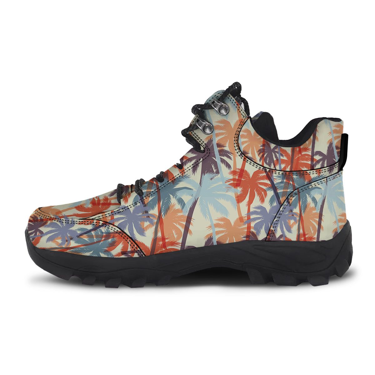 Colorful Palm Trees Print Pattern Hiking Shoes-grizzshop