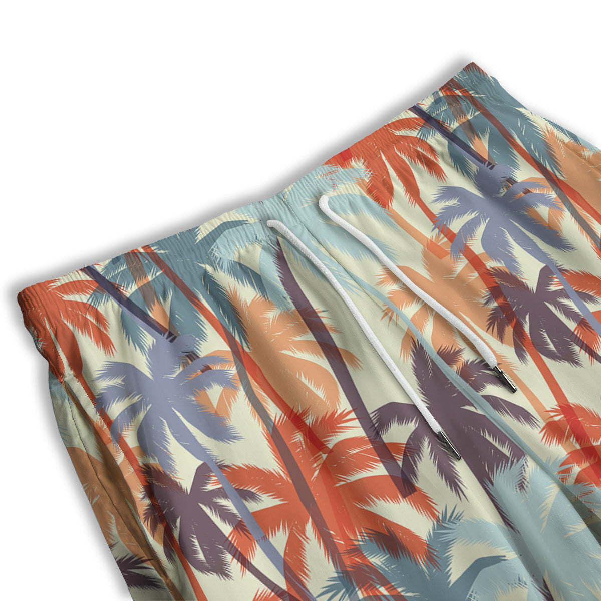 Colorful Palm Trees Print Pattern Men's Athletic Shorts