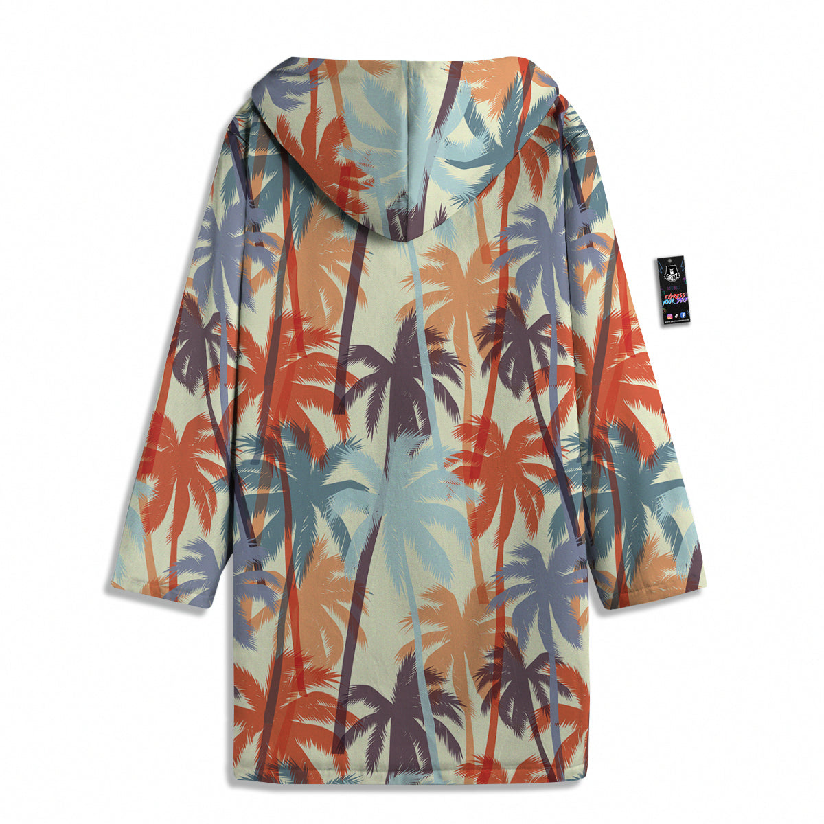 Colorful Palm Trees Print Pattern Men's Windbreaker Jacket-grizzshop