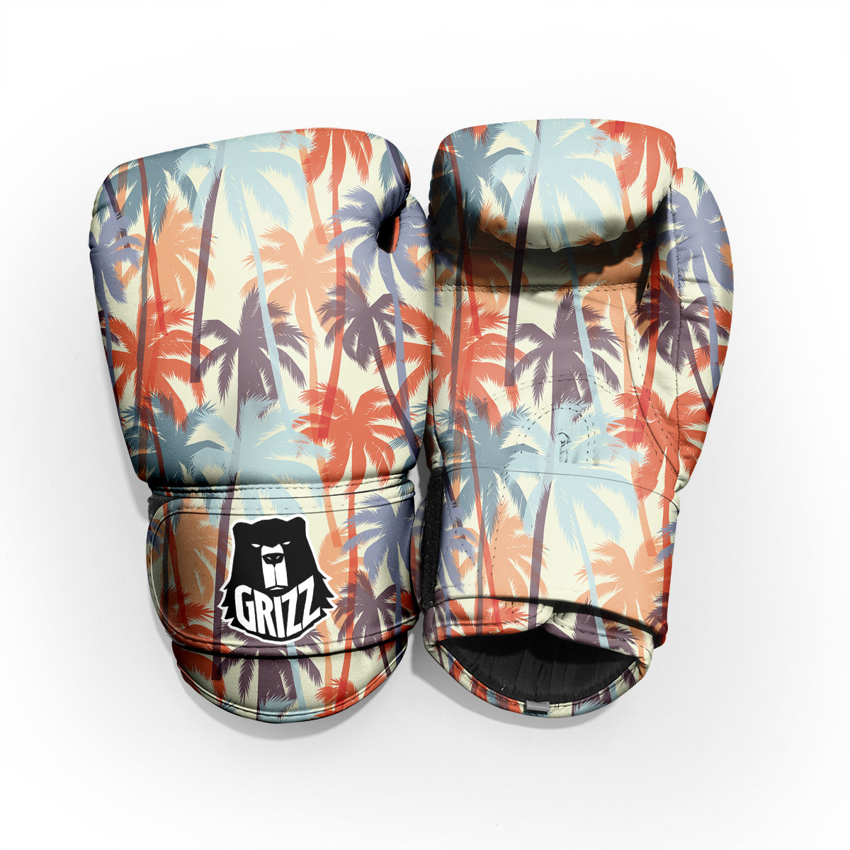 Colorful Palm Trees Print Pattern Pro Boxing Glove