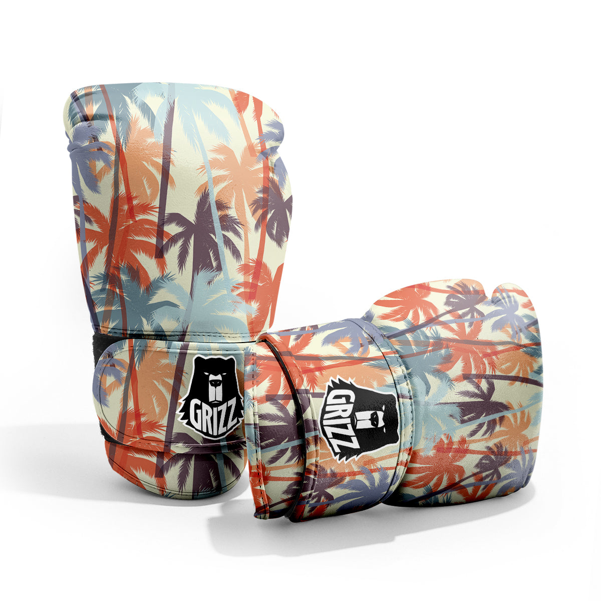 Colorful Palm Trees Print Pattern Pro Boxing Glove