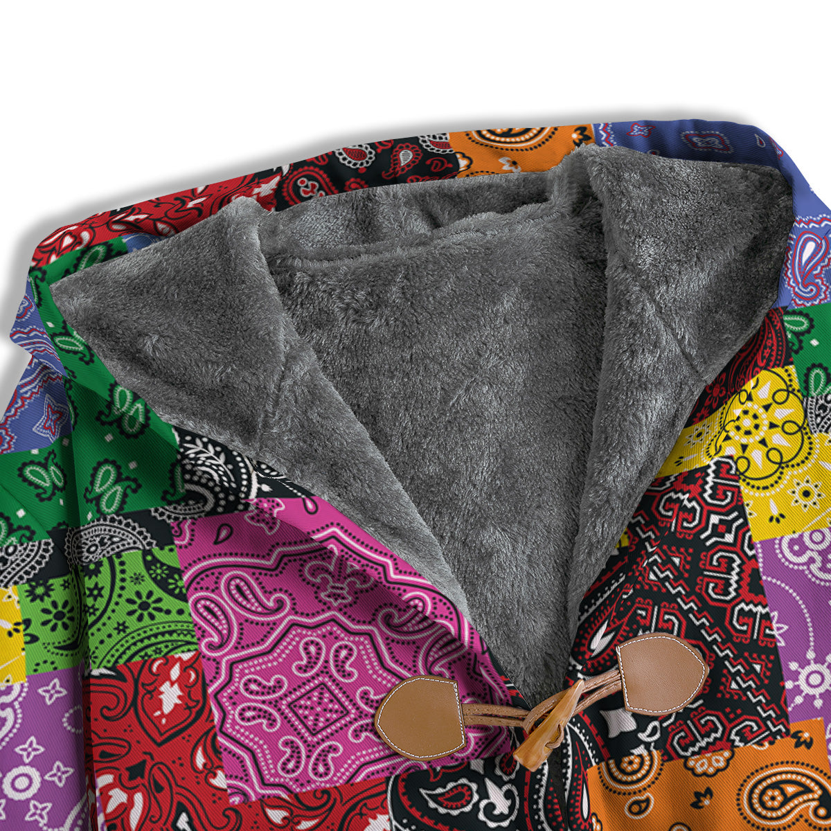 Colorful Patchwork Bandanna Print Pattern Men's Windbreaker Jacket-grizzshop