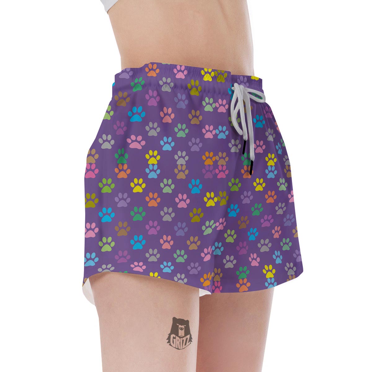 Colorful Paw Women's Shorts-grizzshop