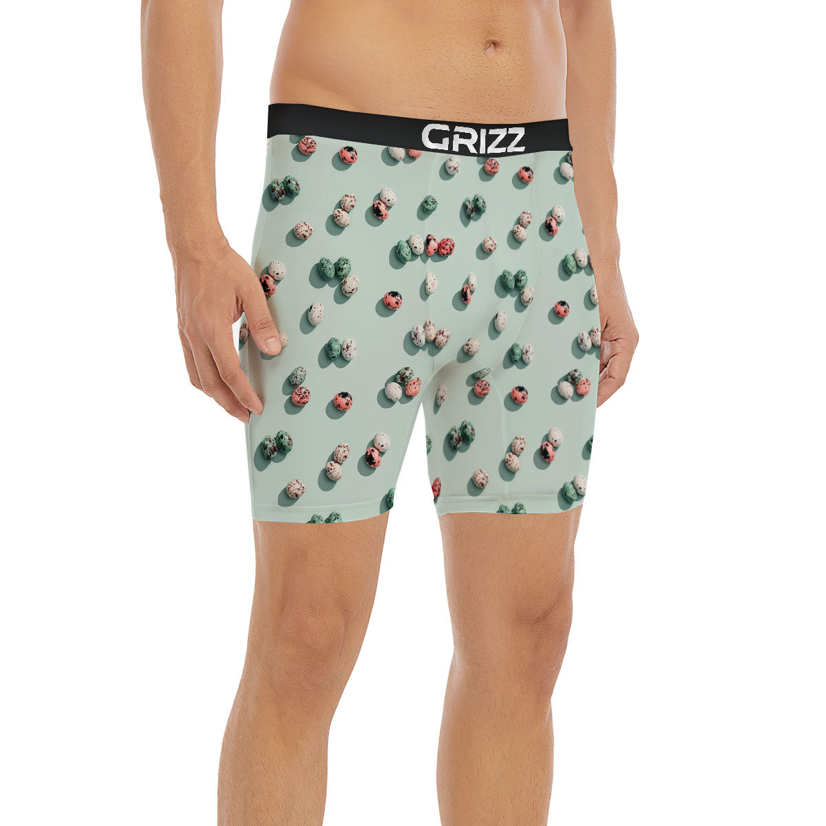 Colorful Pile Of Easter Eggs Print Pattern Boxer Briefs-grizzshop