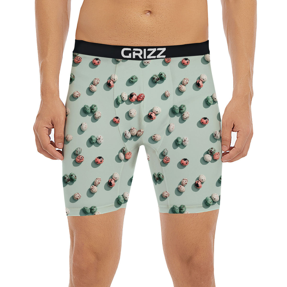 Colorful Pile Of Easter Eggs Print Pattern Boxer Briefs-grizzshop