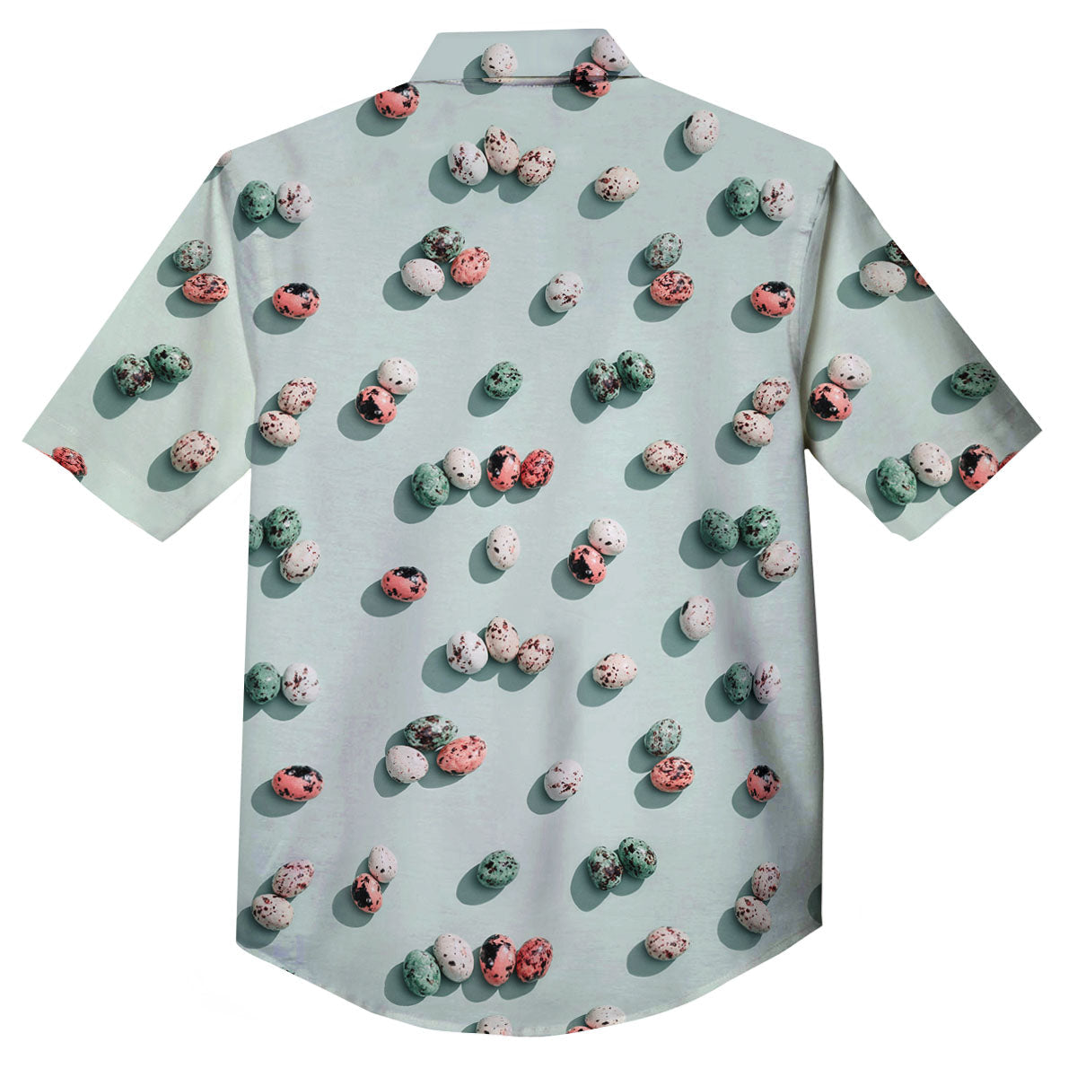 Colorful Pile Of Easter Eggs Print Pattern Button Up Shirt-grizzshop