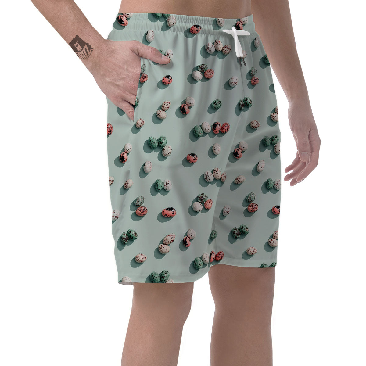Colorful Pile Of Easter Eggs Print Pattern Men's Shorts-grizzshop