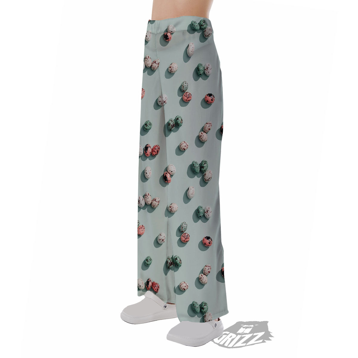 Colorful Pile Of Easter Eggs Print Pattern Pajama Pants-grizzshop