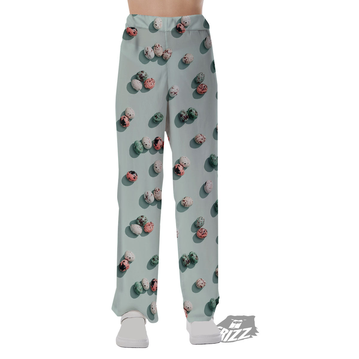 Colorful Pile Of Easter Eggs Print Pattern Pajama Pants-grizzshop