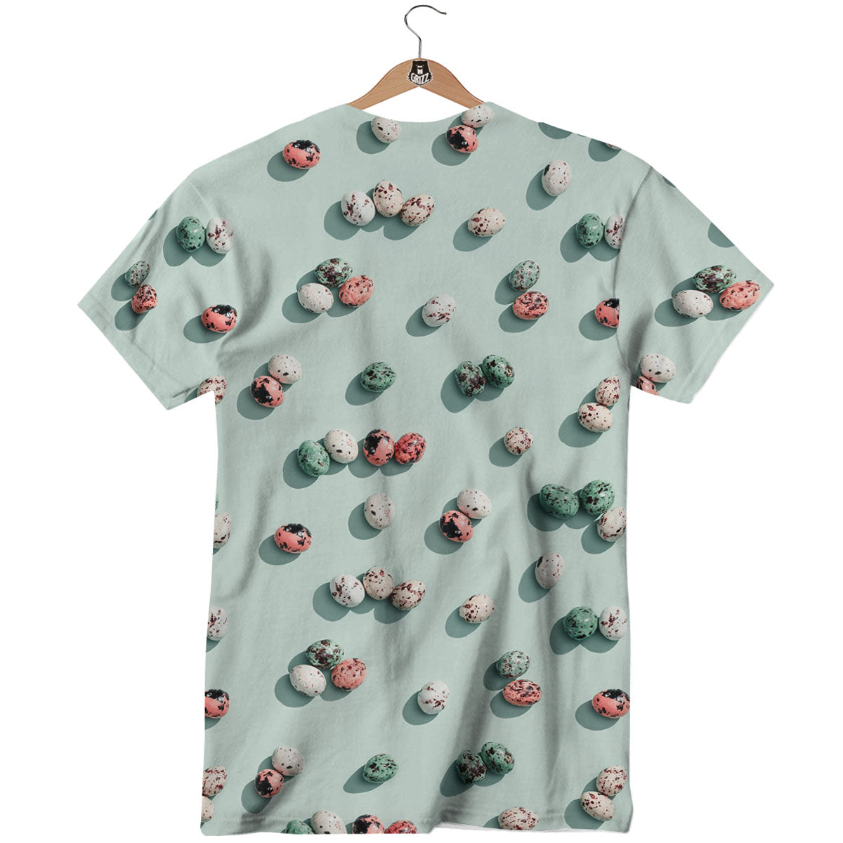 Colorful Pile Of Easter Eggs Print Pattern T-Shirt-grizzshop
