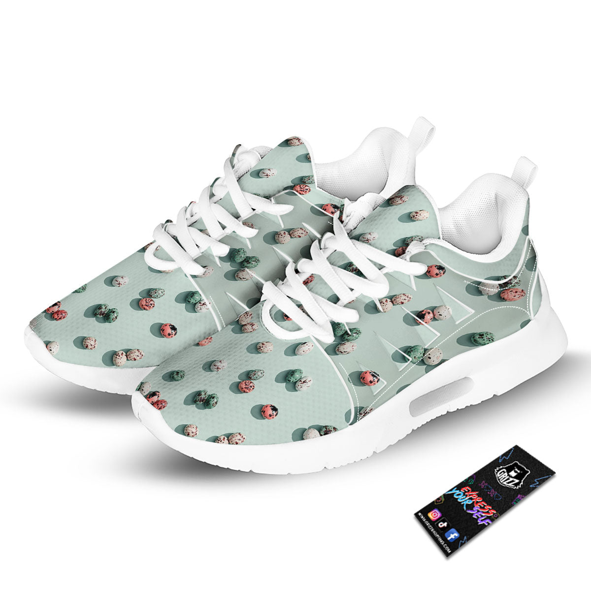 Colorful Pile Of Easter Eggs Print Pattern Tennis Shoes-grizzshop
