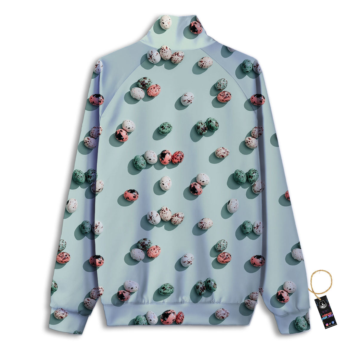 Colorful Pile Of Easter Eggs Print Pattern Track Jacket-grizzshop