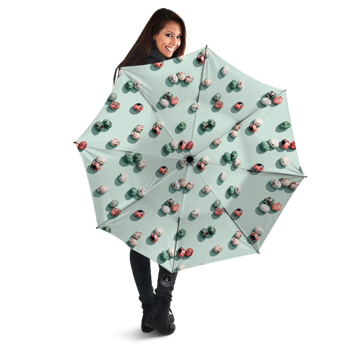 Colorful Pile Of Easter Eggs Print Pattern Umbrella-grizzshop