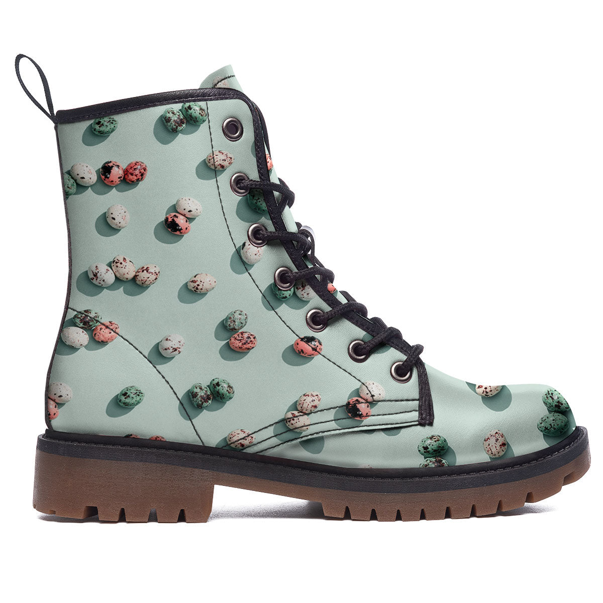 Colorful Pile Of Easter Eggs Print Pattern Work Boots-grizzshop