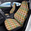 Colorful Pizza And Stiped Pastel Print Pattern Car Seat Covers-grizzshop