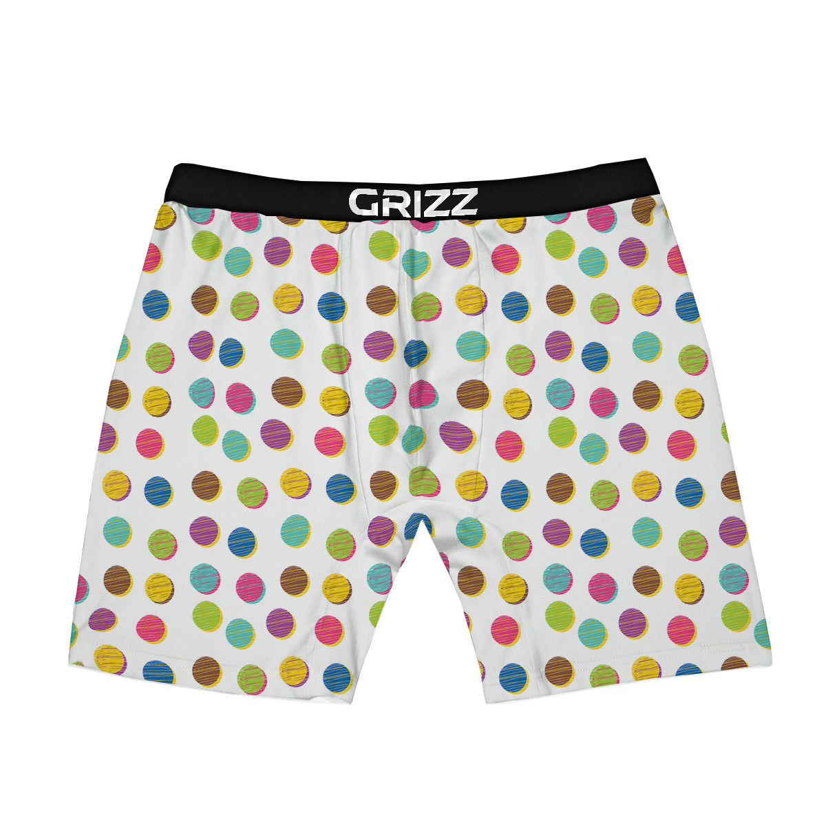 Colorful Polka Dot Hand Drawn Print Pattern Boxer Briefs-grizzshop