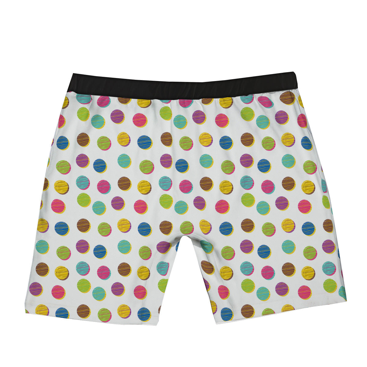 Colorful Polka Dot Hand Drawn Print Pattern Boxer Briefs-grizzshop