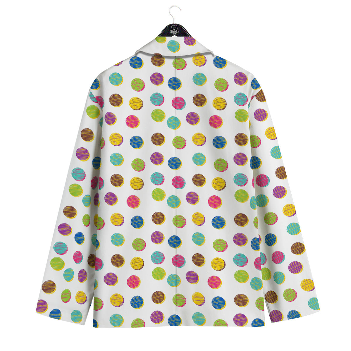 Colorful Polka Dot Hand Drawn Print Pattern Men's Sport Coat-grizzshop