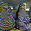 Colorful Psychedelic And Triangle Print Car Seat Covers-grizzshop