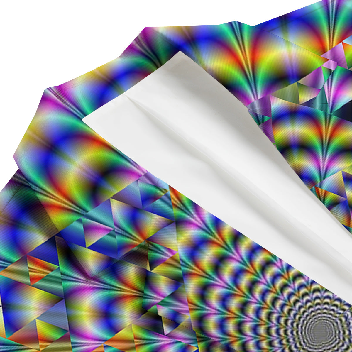 Colorful Psychedelic And Triangle Print Men's Blazer-grizzshop