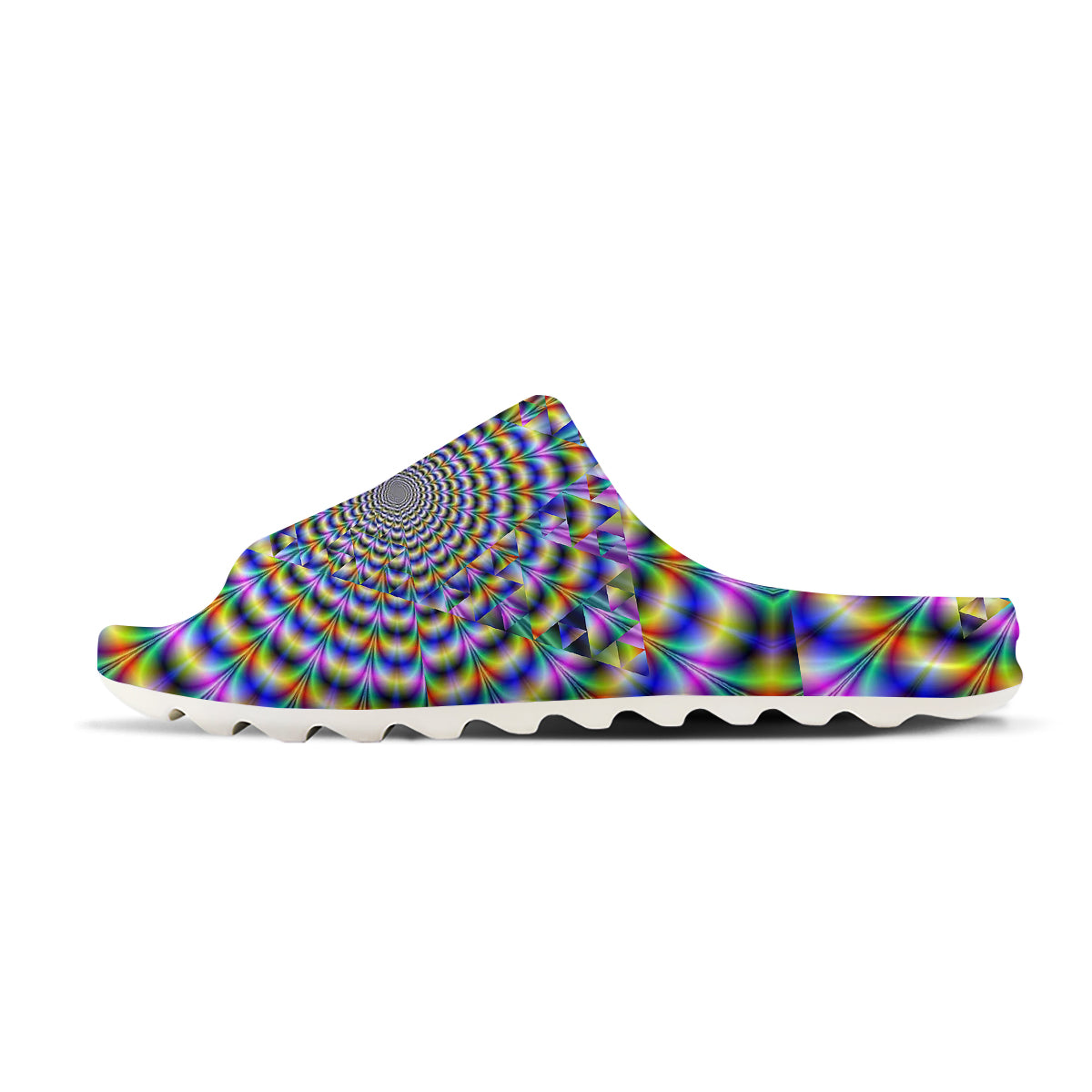 Colorful Psychedelic And Triangle Print Sandals-grizzshop