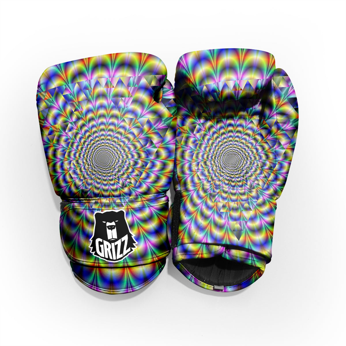 Colorful Psychedelic And Triangle Print Pro Boxing Glove