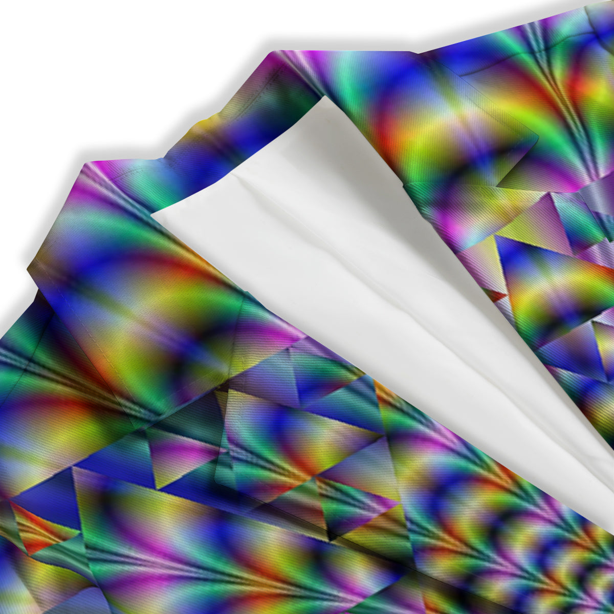 Colorful Psychedelic And Triangle Print Women's Blazer-grizzshop