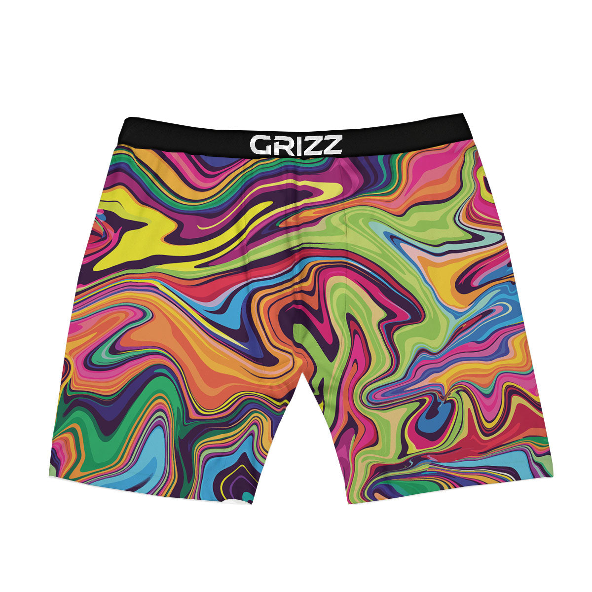 Colorful Psychedelic Print Boxer Briefs-grizzshop