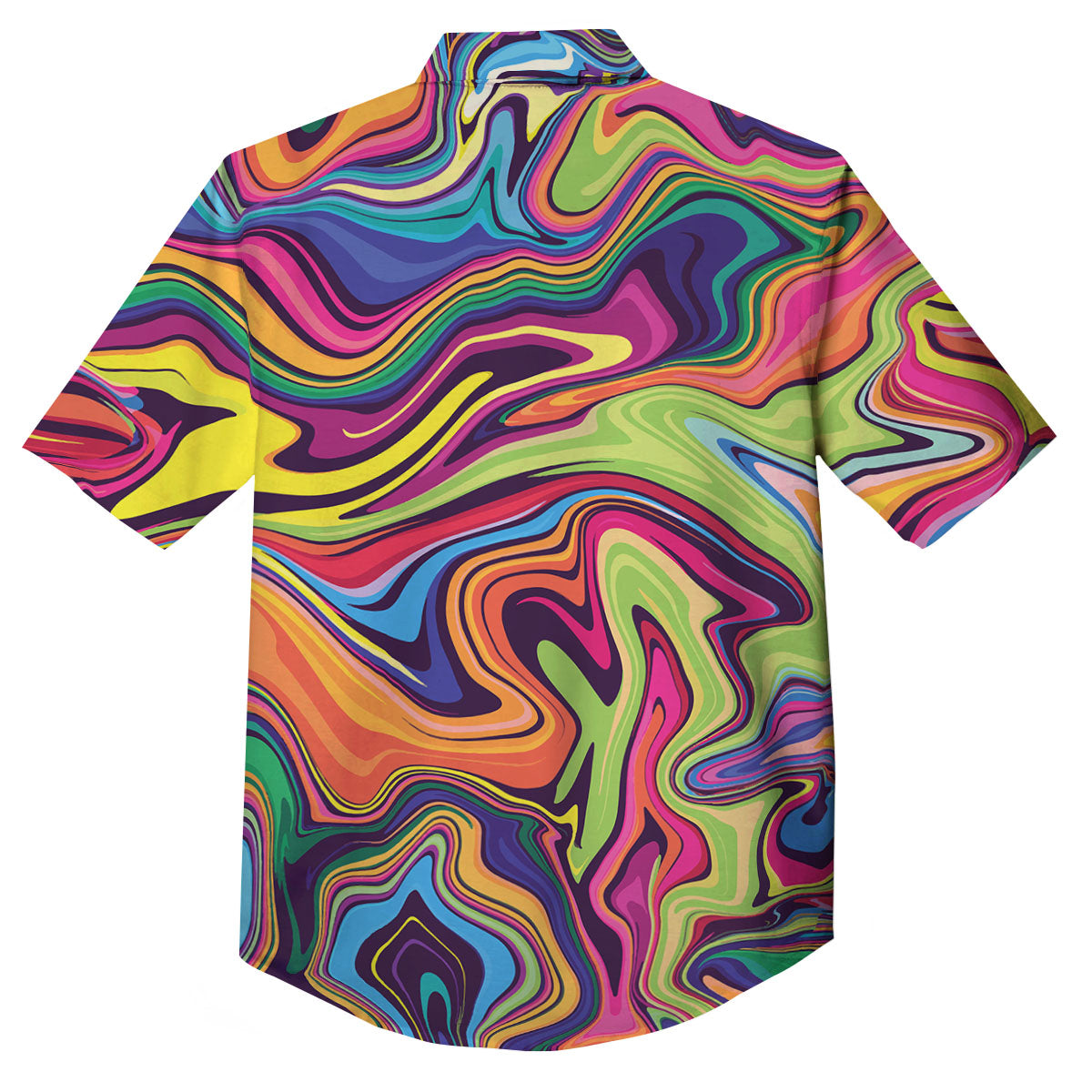 Colorful Psychedelic Print Button Up Shirt-grizzshop