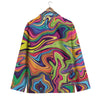 Colorful Psychedelic Print Men's Blazer-grizzshop