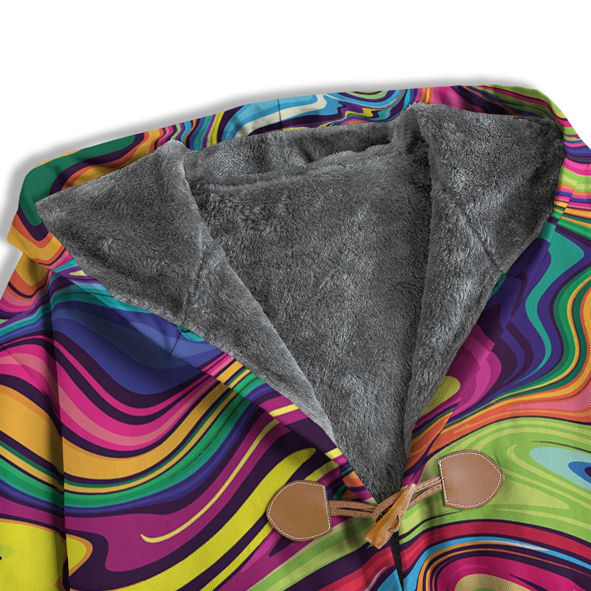Colorful Psychedelic Print Men's Windbreaker Jacket-grizzshop