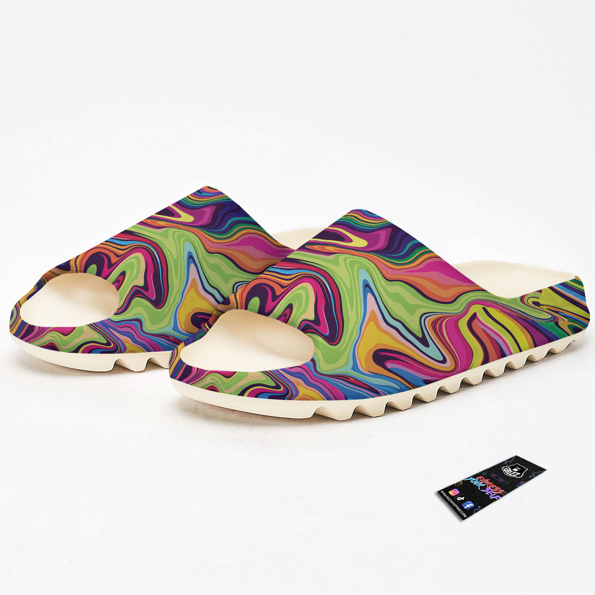 Colorful Psychedelic Print Sandals-grizzshop