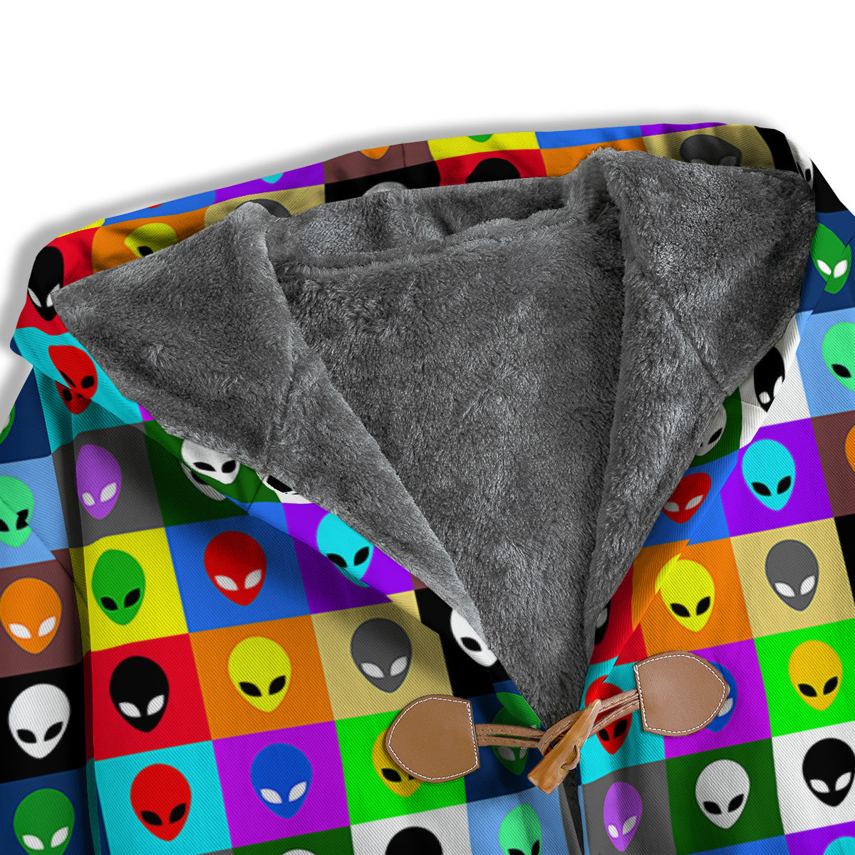Colorful Retro Aliens Face Print Pattern Men's Windbreaker Jacket-grizzshop