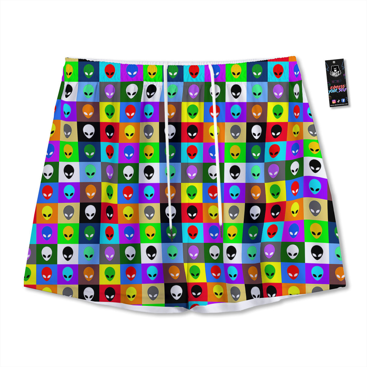 Galaxy Outer Space Dark Universe Print Mesh Shorts