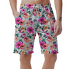 Colorful Rose Floral Men's Shorts-grizzshop