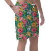 Colorful Rose Flower Men's Shorts-grizzshop