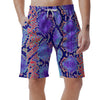 Colorful Snakeskin Print Men's Shorts-grizzshop