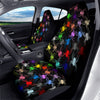 Colorful Spider And Spiral Web Print Car Seat Covers-grizzshop