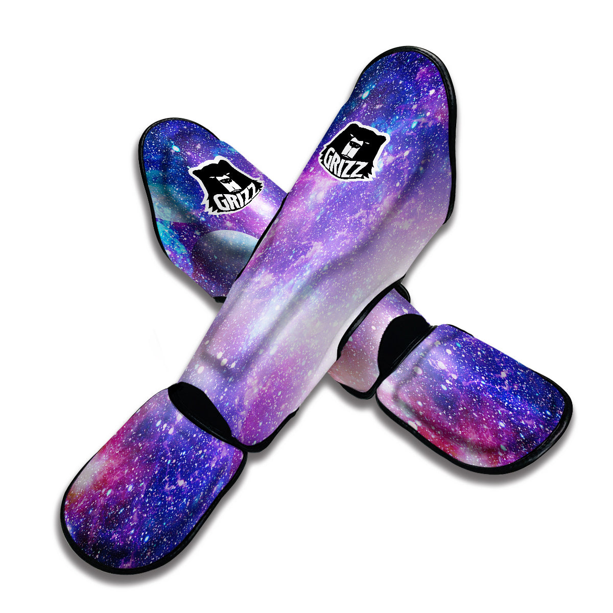 Colorful Star Galxay Space Print Muay Thai Shin Guards-grizzshop