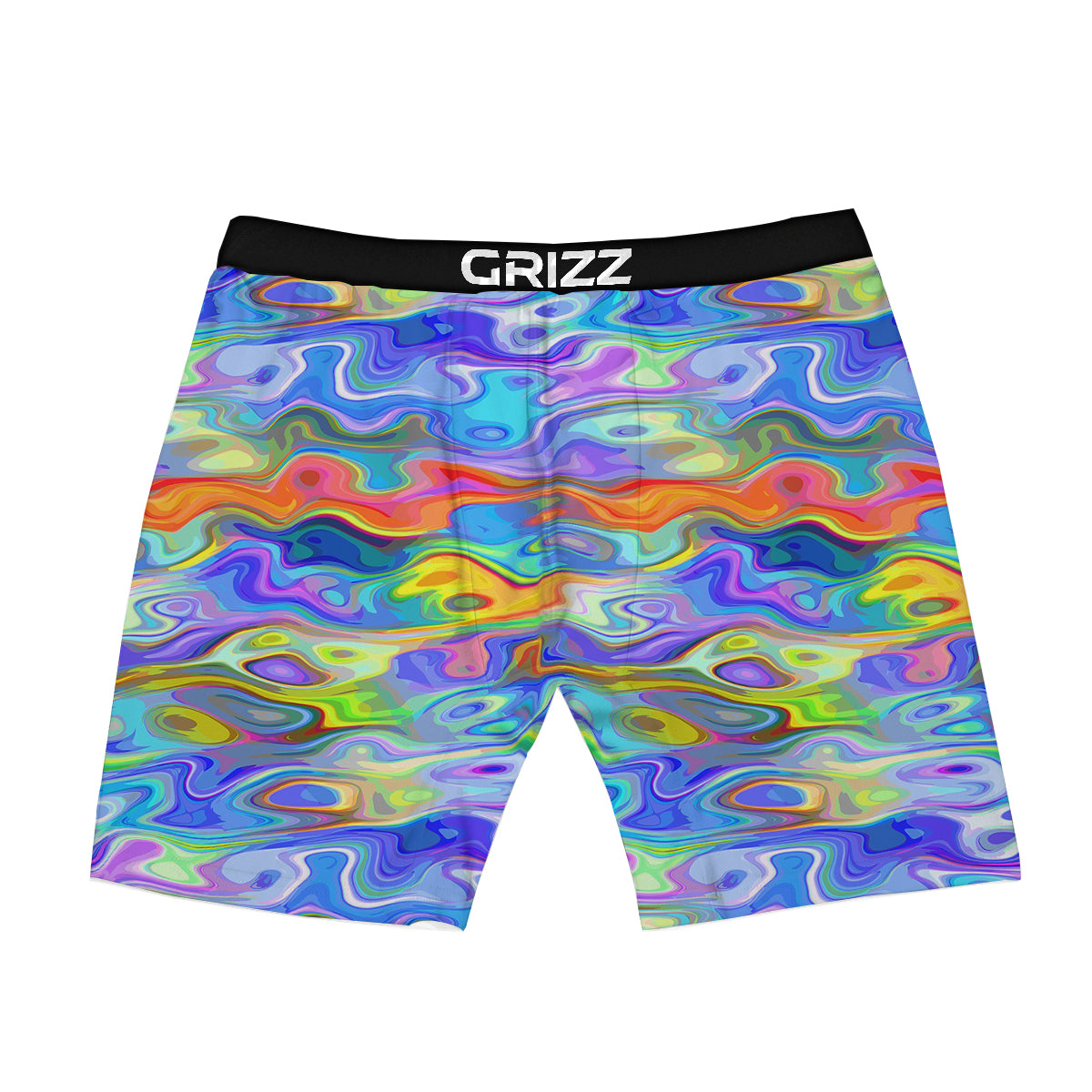 Colorful Tie Dye Wavy Hippie Print Boxer Briefs-grizzshop