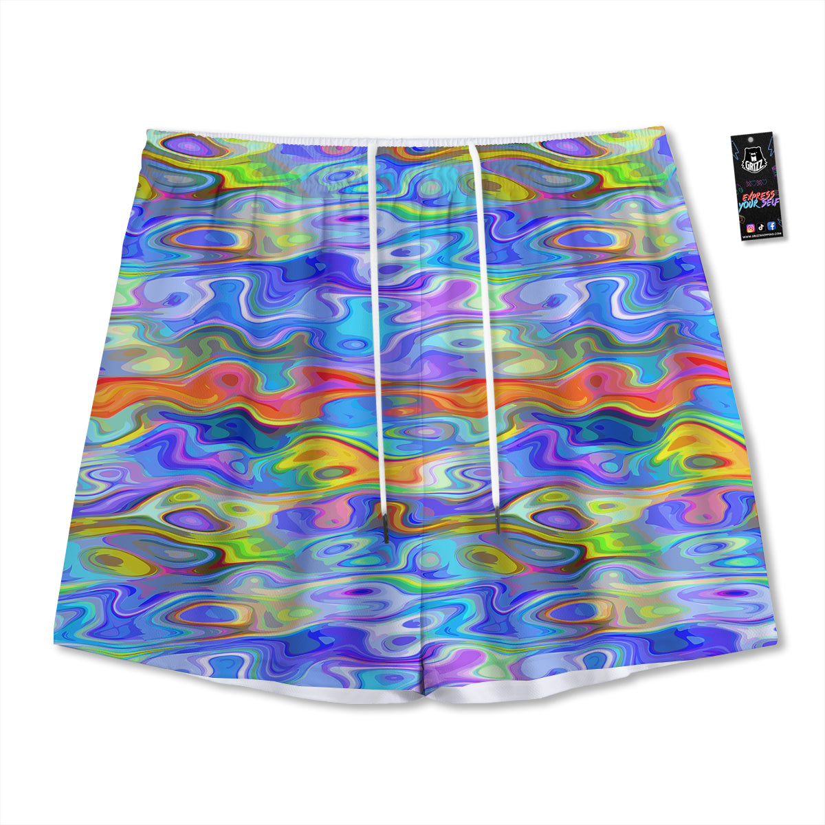 Galaxy Space Dark Milky Way Print Mesh Shorts