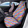 Colorful Zebra Print Pattern Car Seat Covers-grizzshop