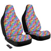 Colorful Zebra Print Pattern Car Seat Covers-grizzshop