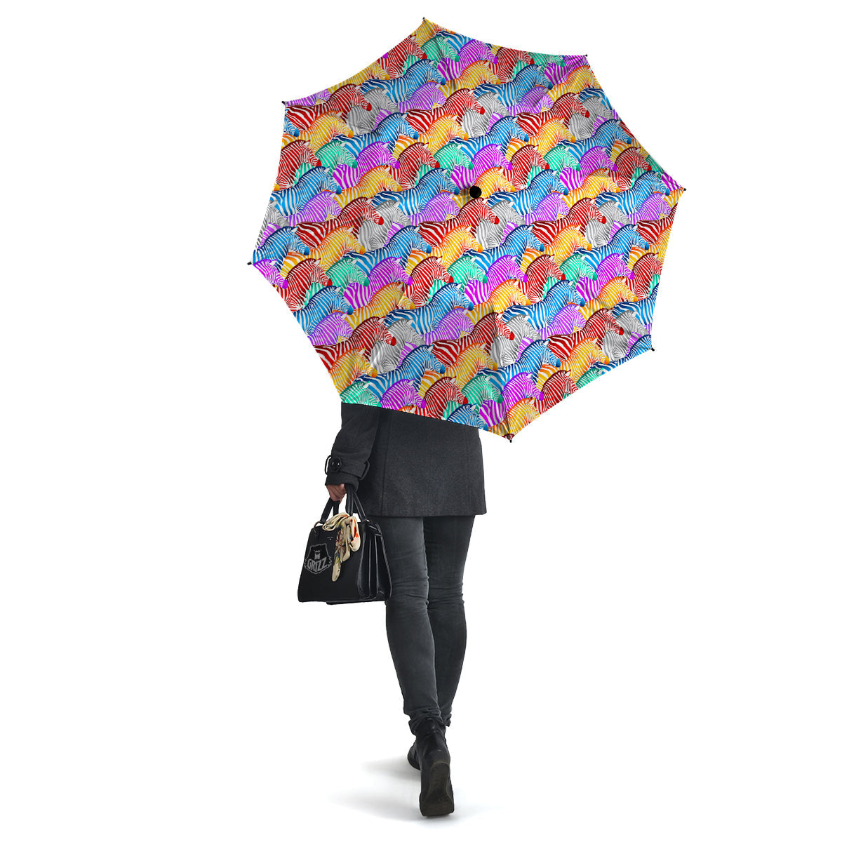 Colorful Zebra Print Pattern Umbrella-grizzshop