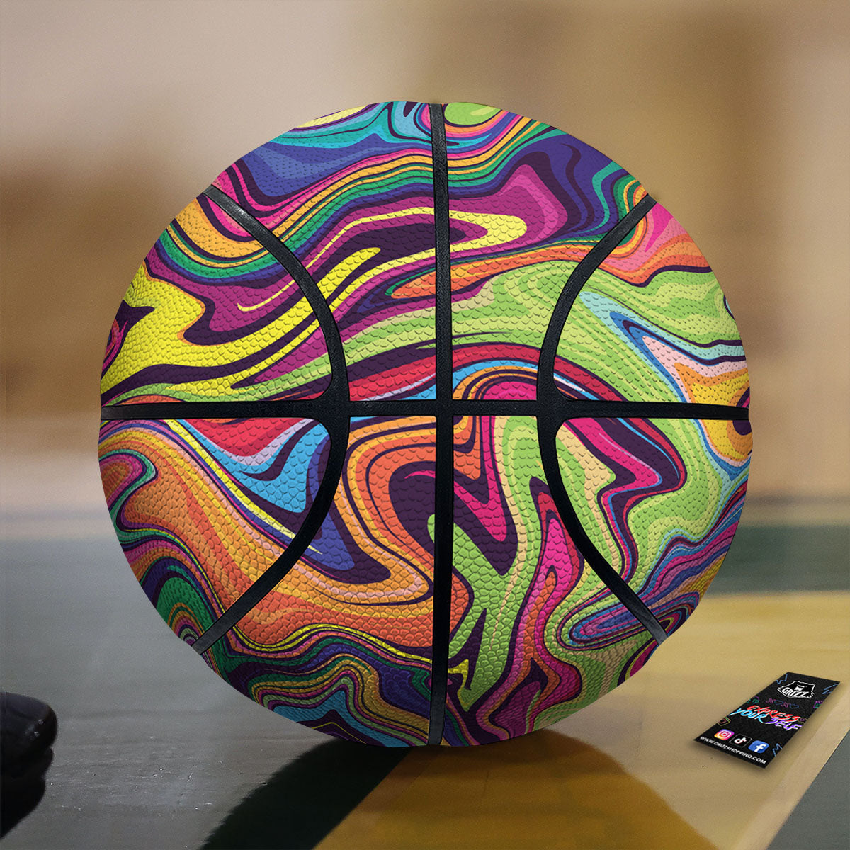 Cherry Watercolor Print Pattern Basketball