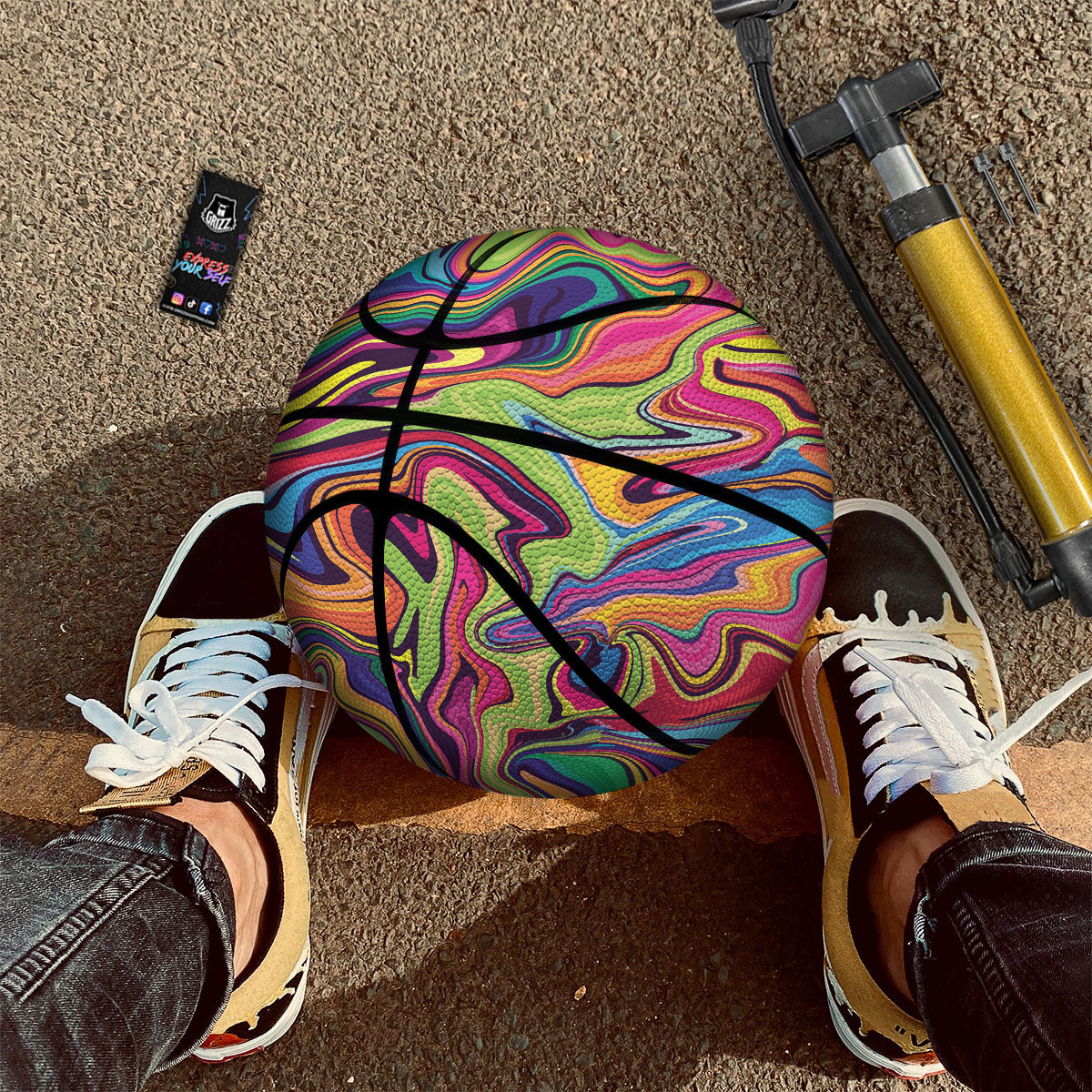 Cherry Watercolor Print Pattern Basketball