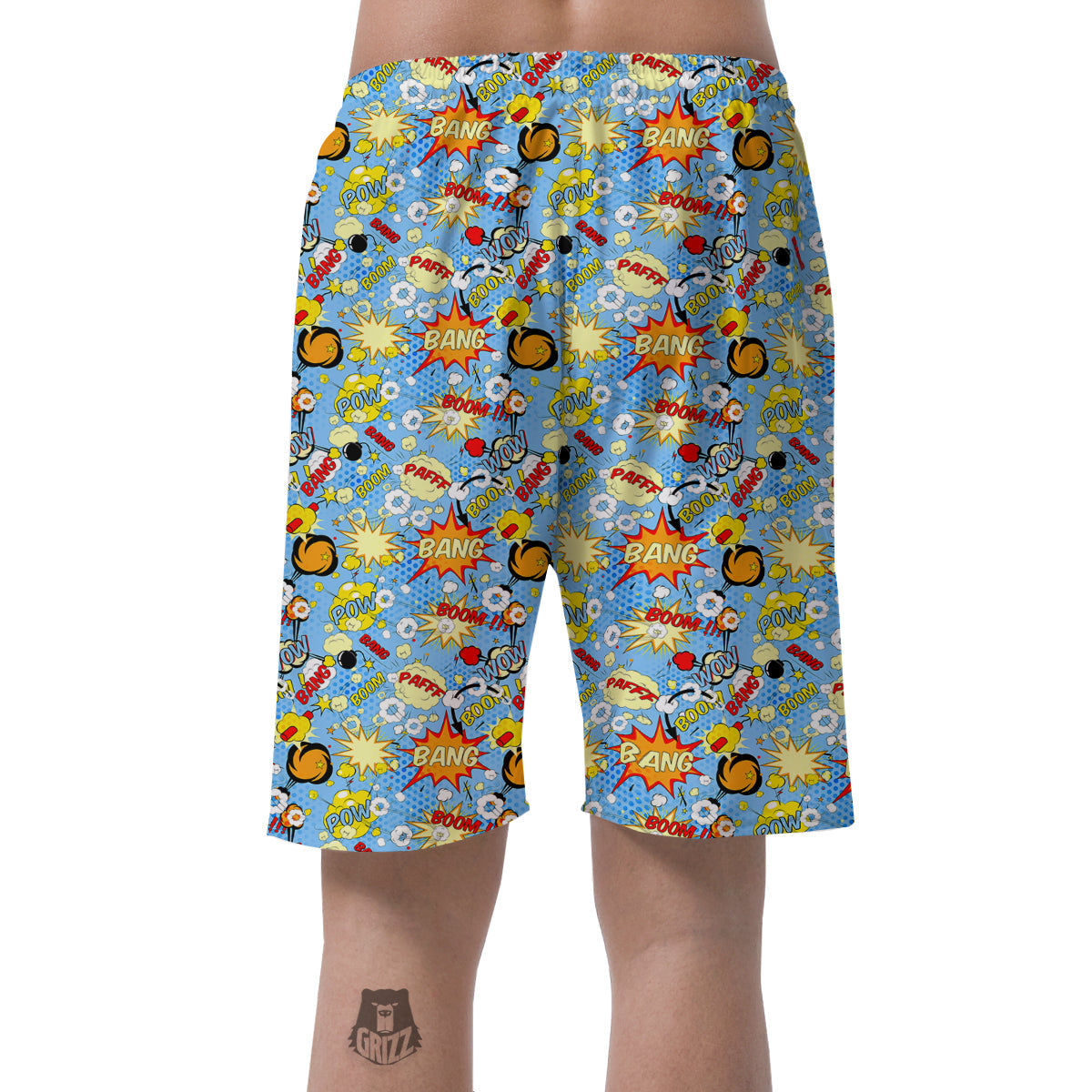 Comic Book Speech Bubbles Print Pattern Men's Shorts-grizzshop