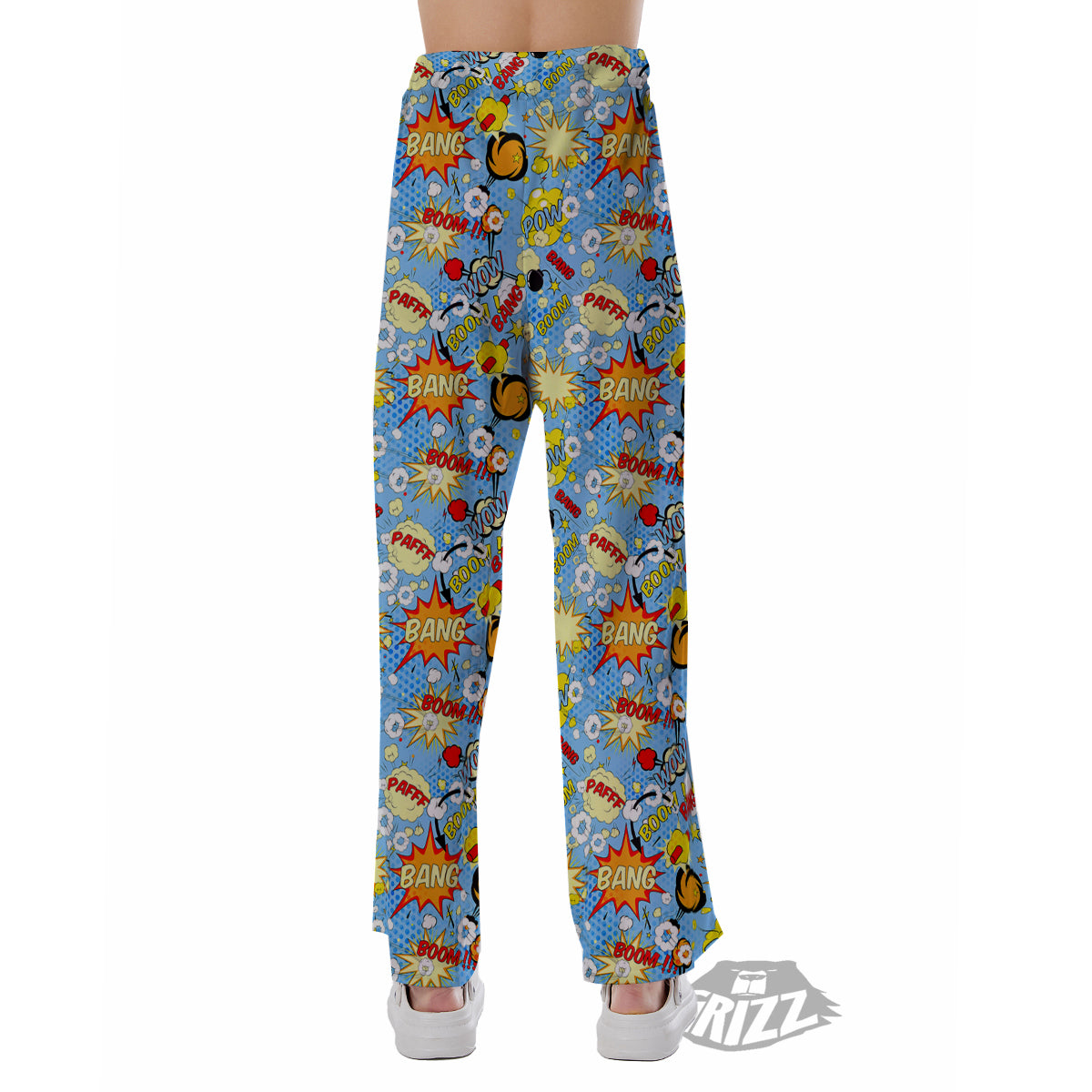 Comic Book Speech Bubbles Print Pattern Pajama Pants-grizzshop