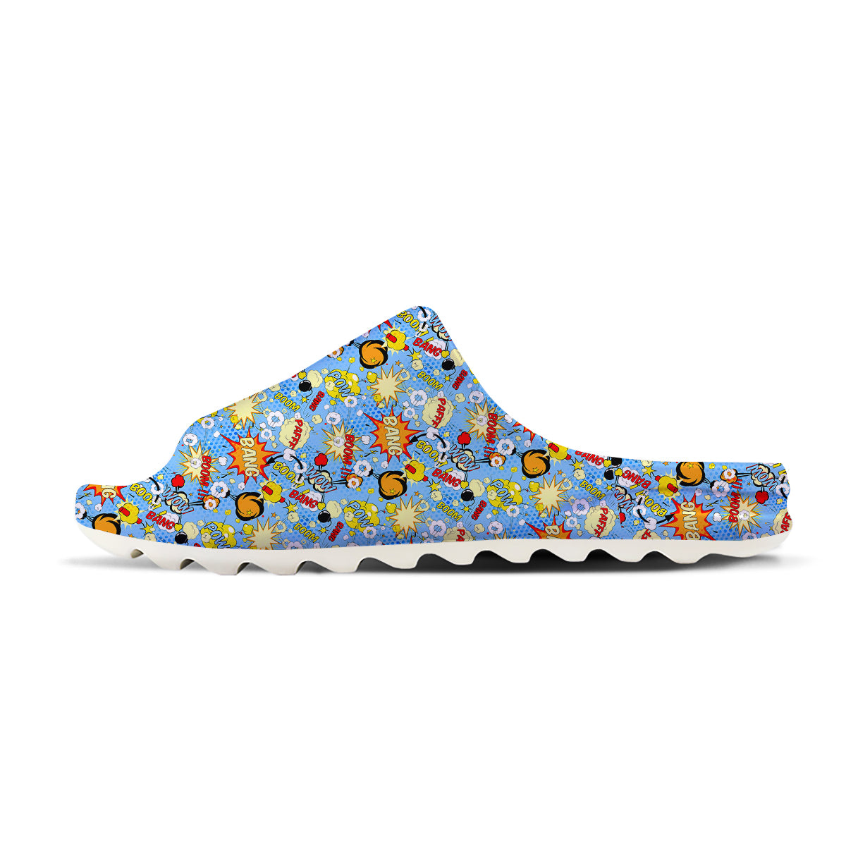 Comic Book Speech Bubbles Print Pattern Sandals-grizzshop